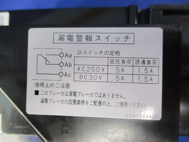 サーキットブレーカ 3P2E175A(単3中性線欠相保護付) NE228NA