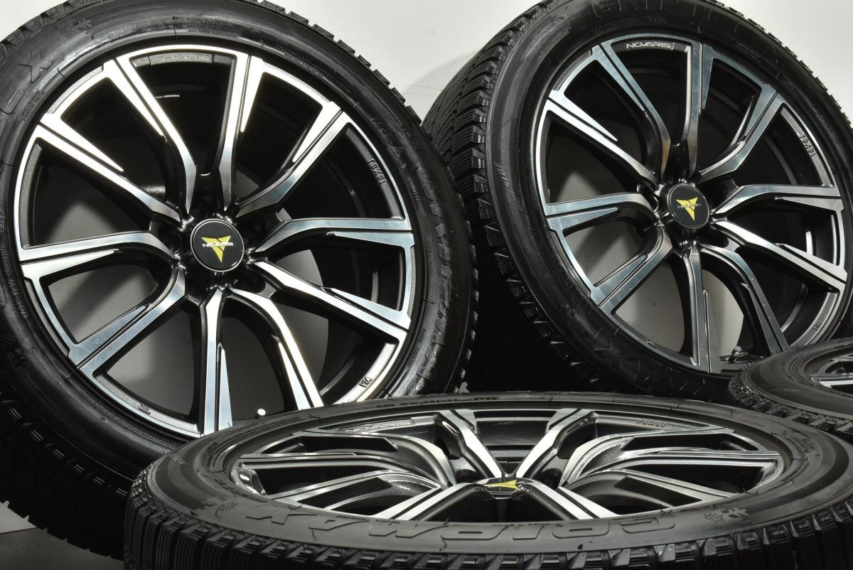 バリ溝 NOVARIS BEONDE 18 in 8 J 42 PCD 114 3 グリップマックス グリップアイス X 235 50 R アルファード ヴェルファイア デリカD 5