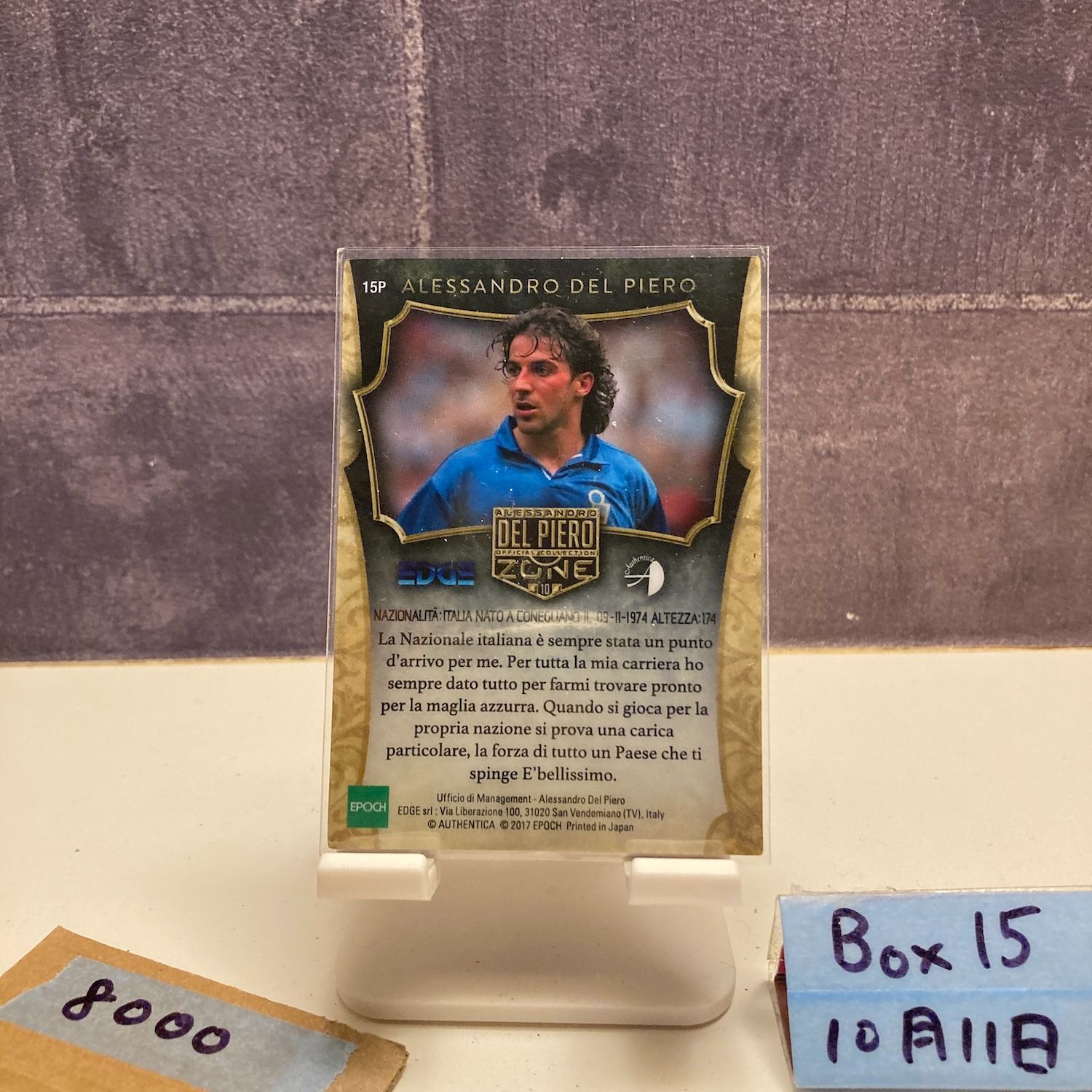 2017 EPOCH Authentica Alessandro Del Piero アレッサンドロ