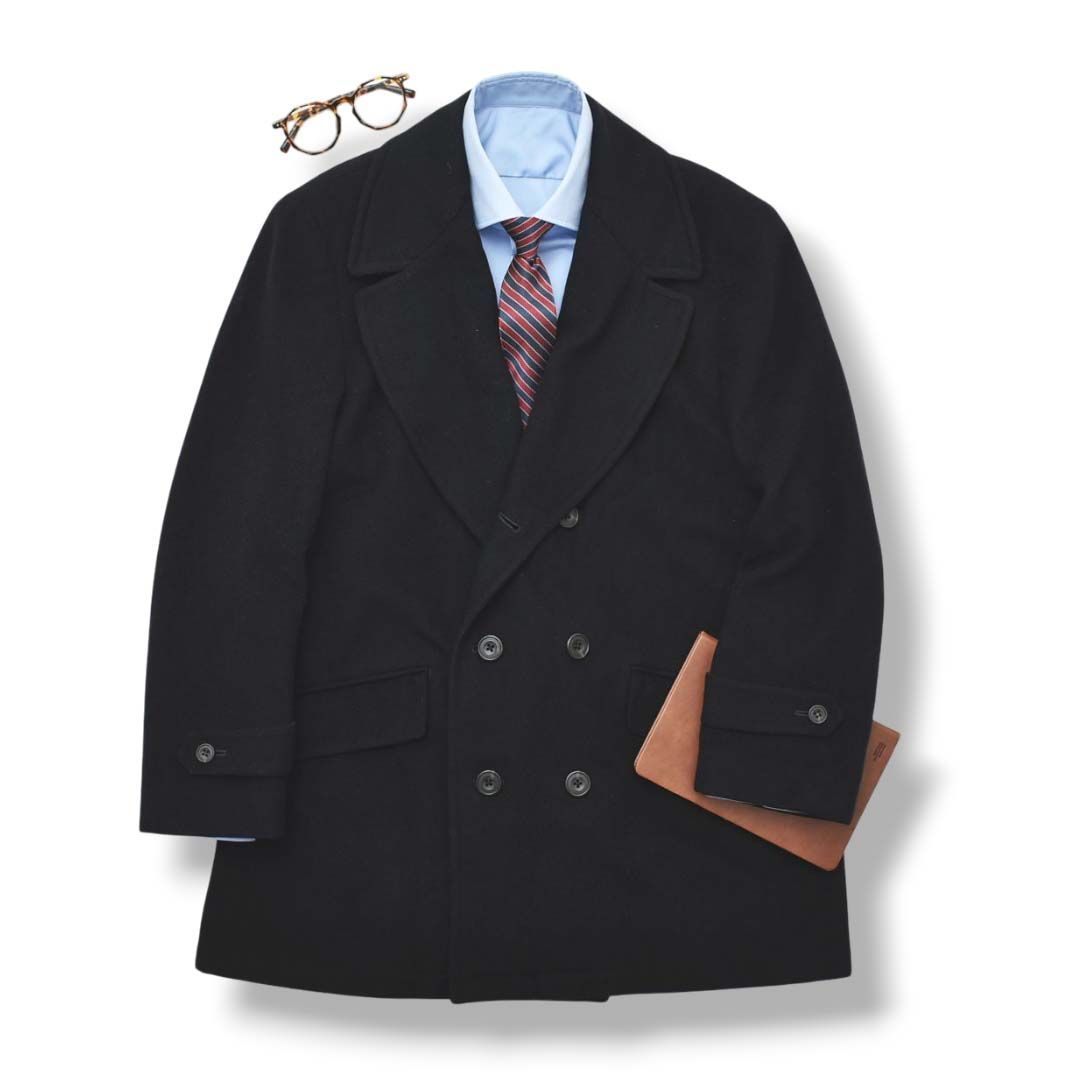 上質】 ジェイプレス J.PRESS メルトンウール ダブルブレスト ハーフ