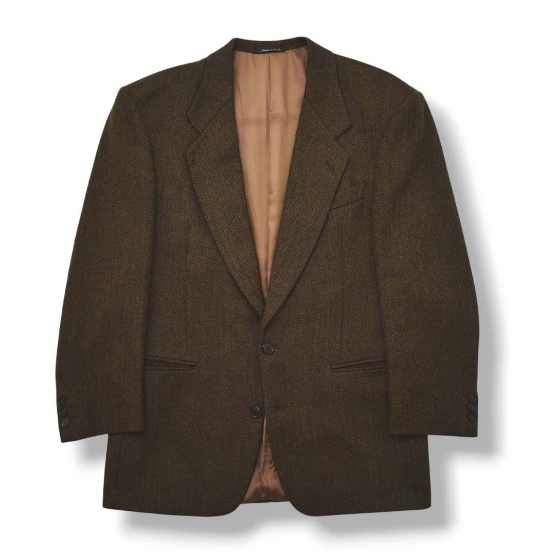 イタリア製 ジャンフランコ フェレ GIANFRANCO FERRE ヘリンボーン柄