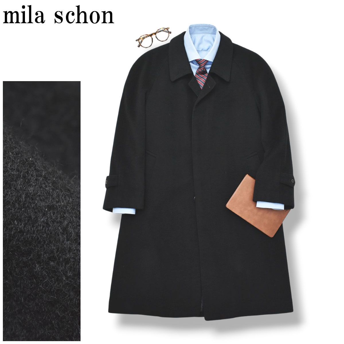 Mila Schorn ミラ・ショーン　ステンカラーコート　カシミヤ 美品】 【最高級】 ミラショーン mila schon カシミヤ100％ ウール