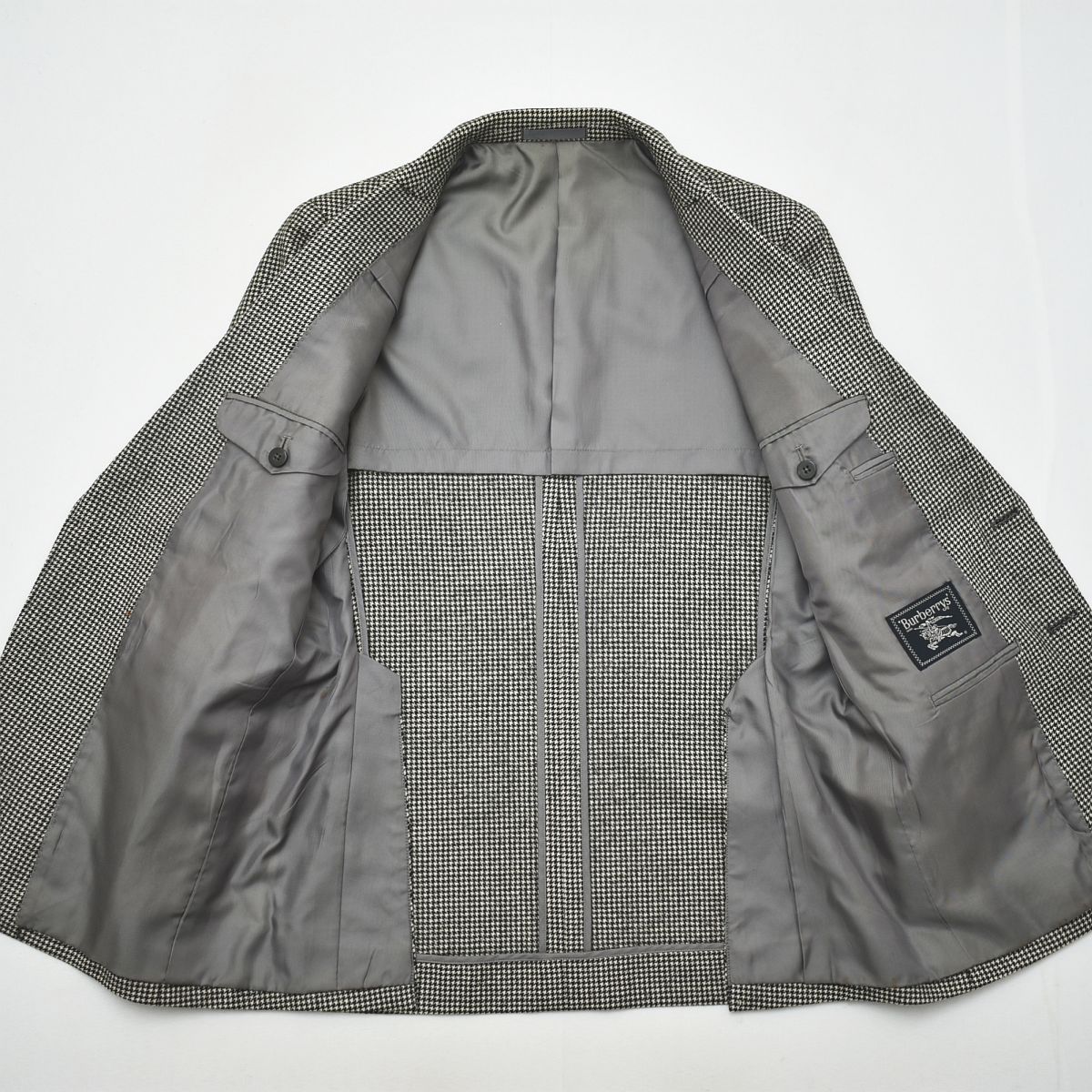 希少】 80s90s バーバリー Burberrys 千鳥格子柄 ウール シングル 2B