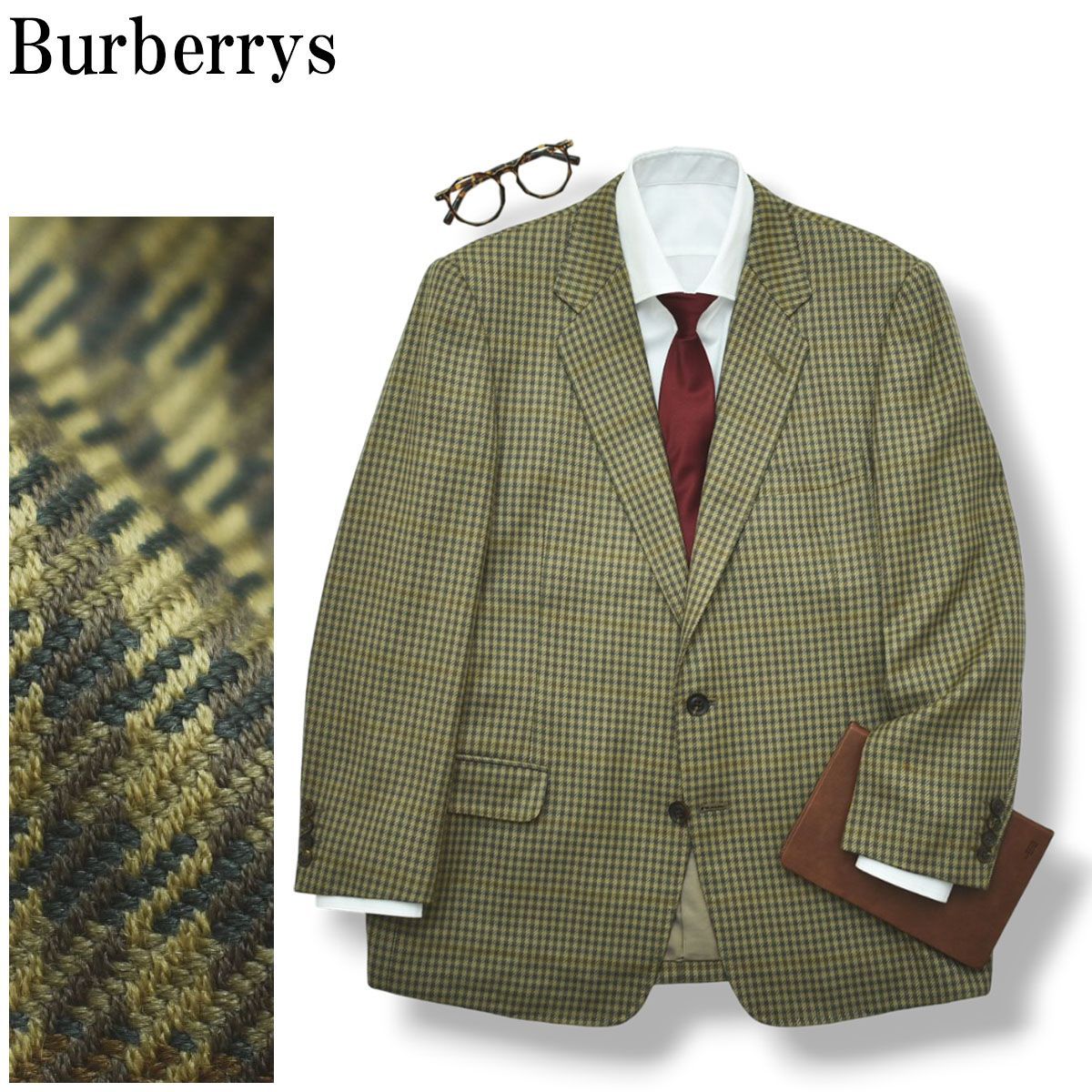 90s バーバリー Burberrys ガンクラブチェック柄 シングル 2B