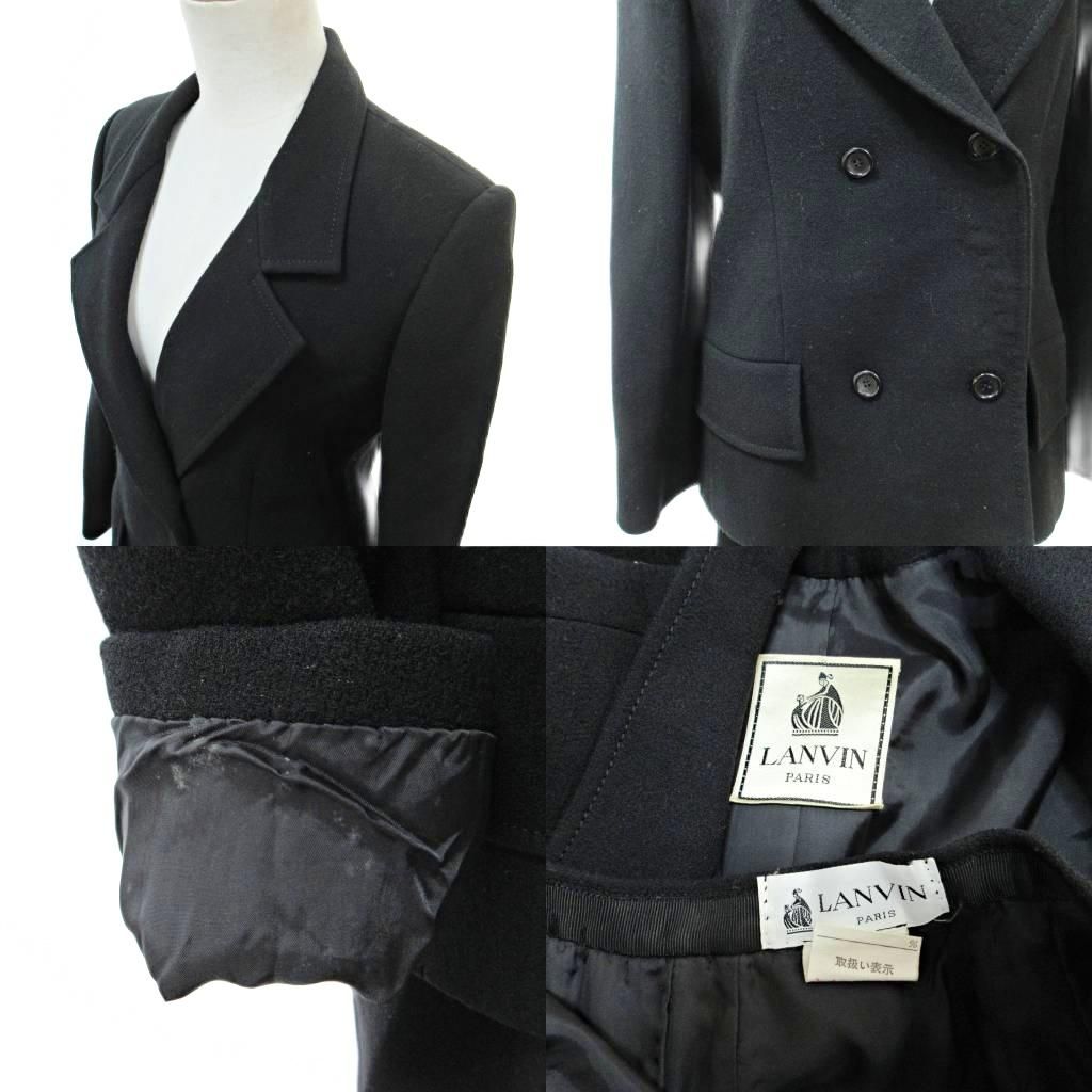 ランバン LANVIN PARIS セットアップ スカート ダブル スーツ