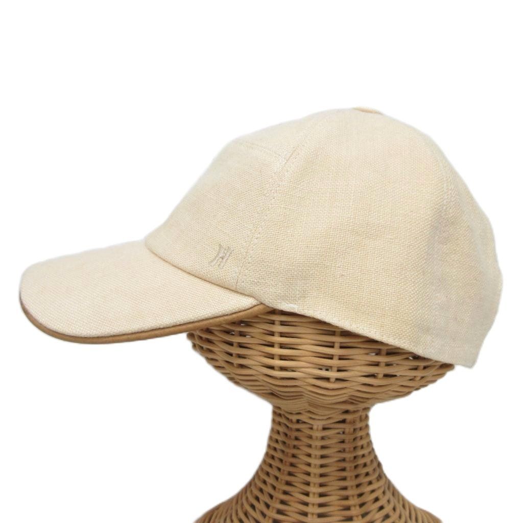 エルメス　HERMES キャップ　帽子　キャンバス　馬　ベージュ　59 T172 エルメス HERMES キャップ 帽子 キャンバス 馬 ベージュ 59 T172 楽天