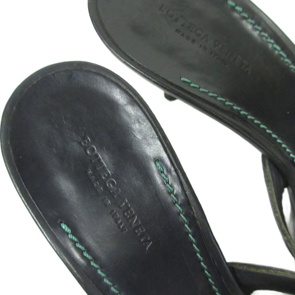 ボッテガヴェネタ BOTTEGA VENETA ヒール レザーサンダル ミュール