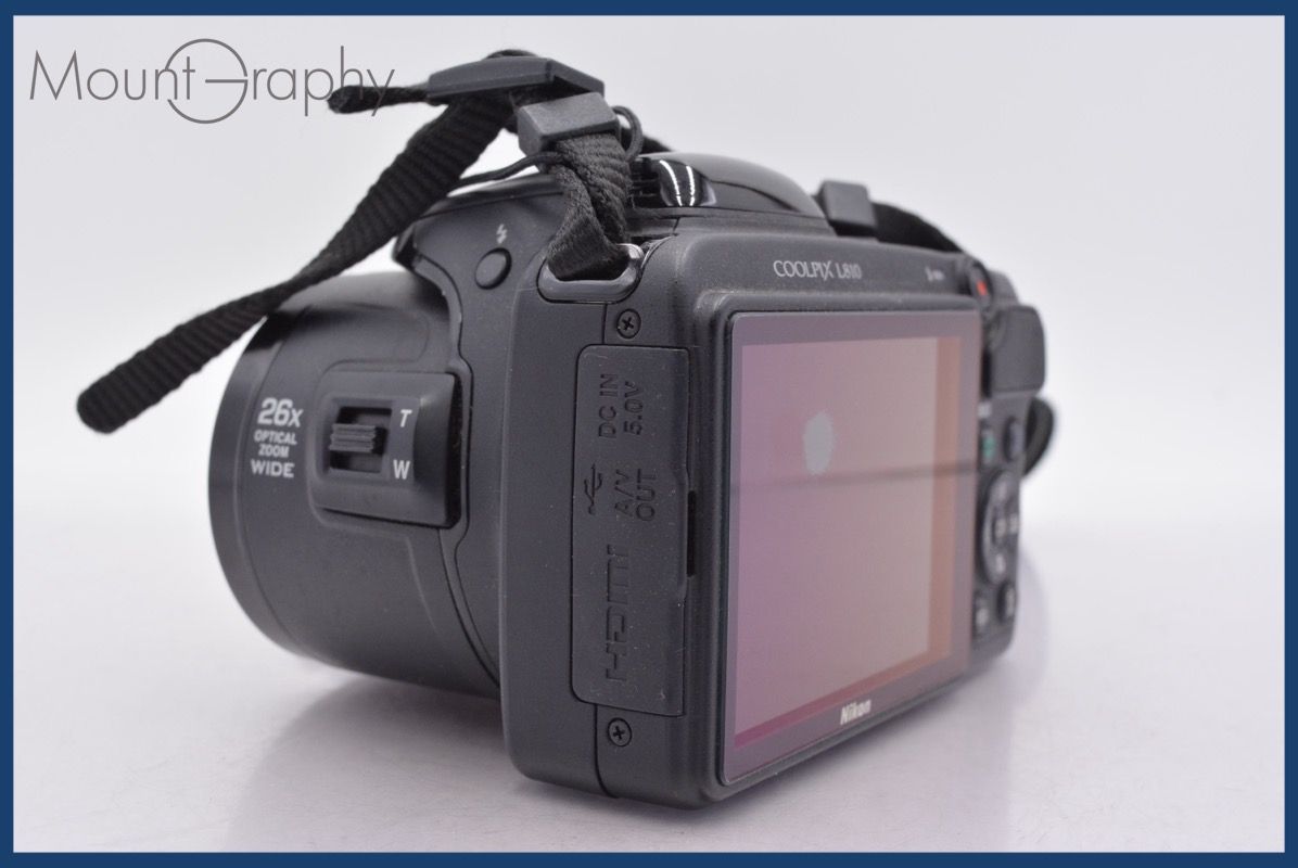 ニコン Nikon COOLPIX L810 26x 単三電池仕様 前キャップ、元箱、取扱