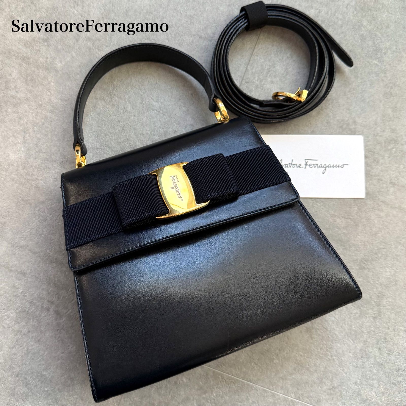 美品 SalvatoreFerragamo サルヴァトーレフェラガモ 2way ショルダー