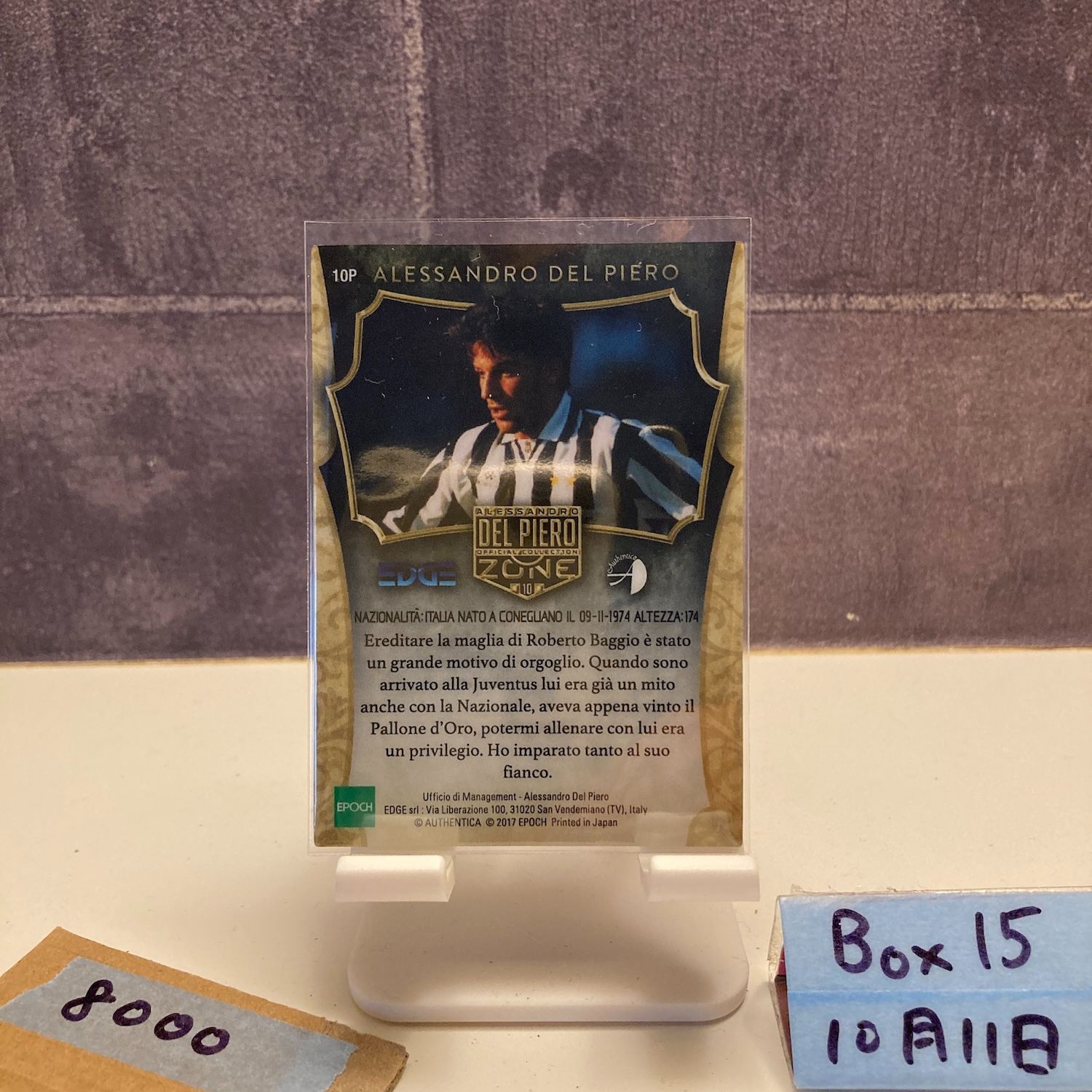 2017 EPOCH Authentica Alessandro Del Piero アレッサンドロ