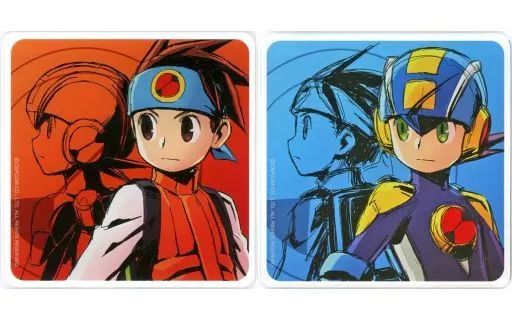 中古】コースター [単品] 光熱斗＆ロックマン アクリルコースター(2個