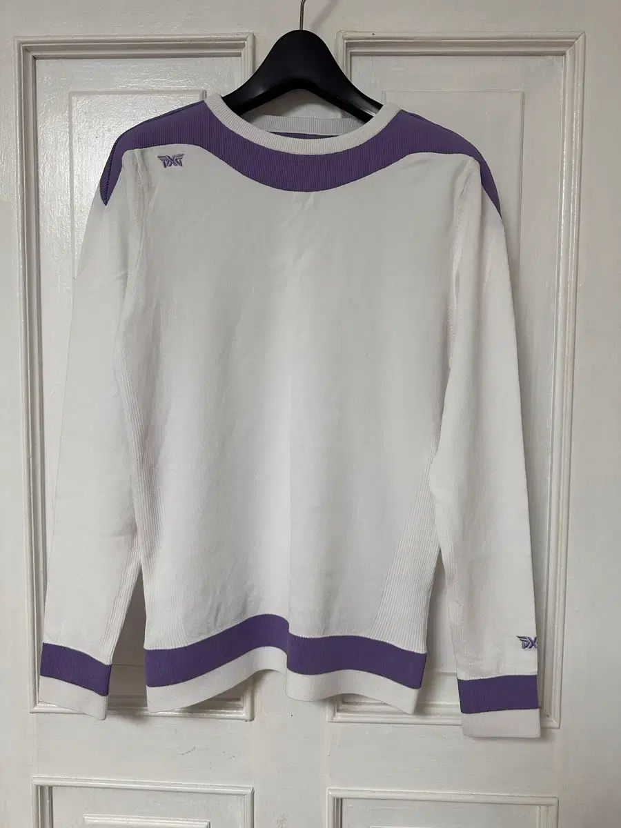 PXG 白 PURPLE レディース ニット Tシャツ 55