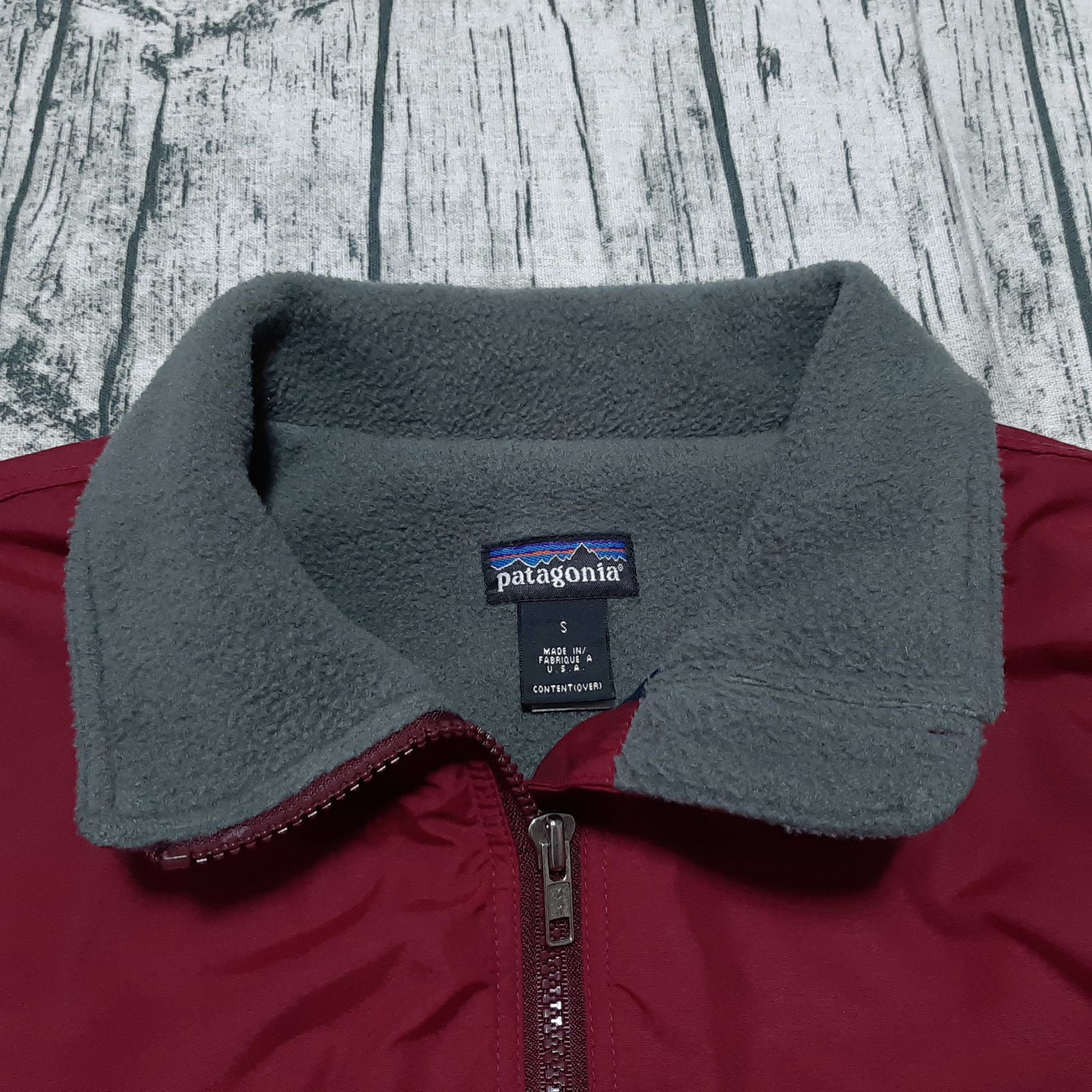 size S】USA製 96年 パタゴニア シェルドシンチラ 赤褐色 patagonia