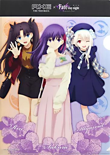 クリアファイル 集合 A 4オリジナルクリアファイル 劇場版 Fate stay night Heaven’s Feel ×AXE プレゼントキャンペーン