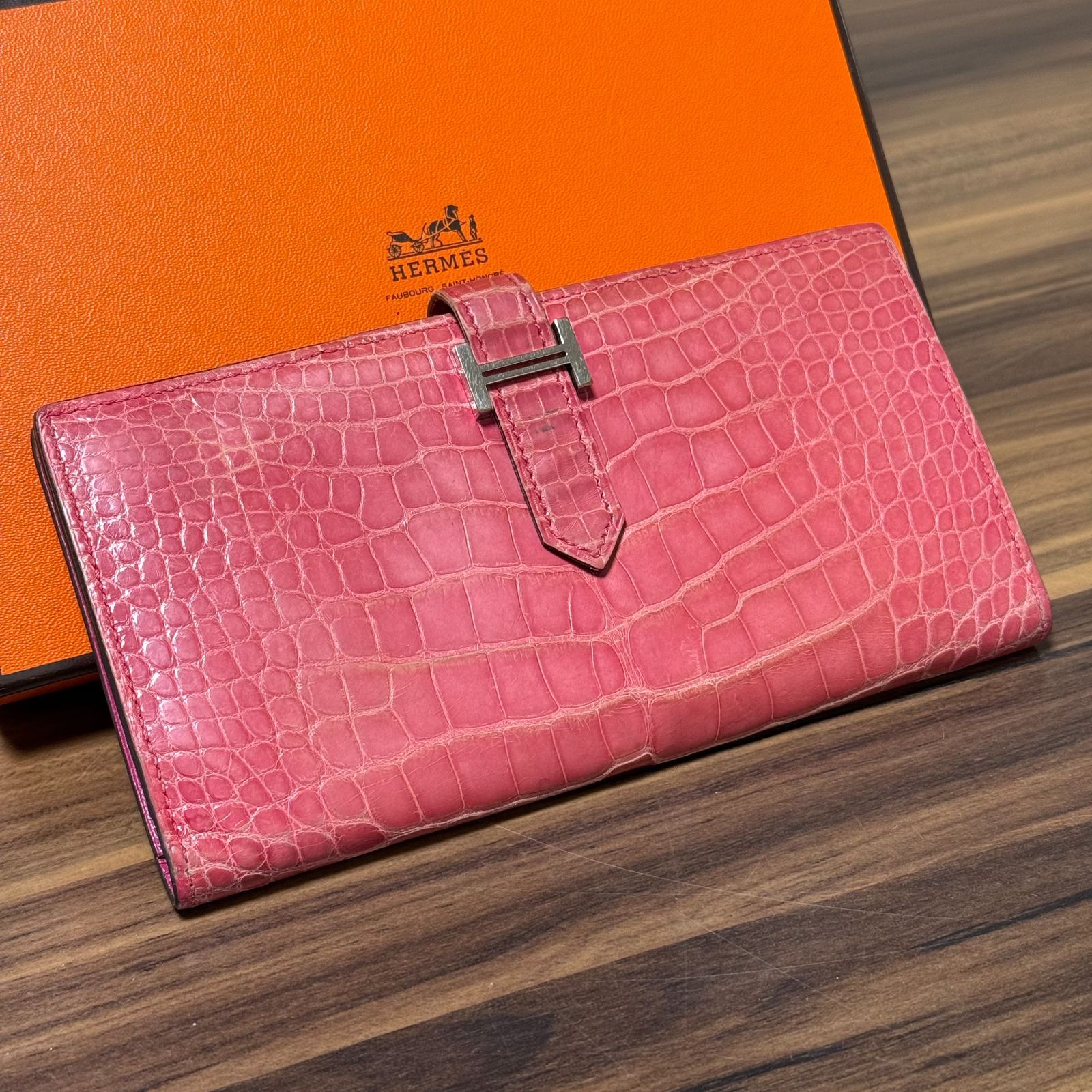 ⭐️極美品⭐️HERMES エルメス 財布 ベアン スフレ アリゲーター ▢M