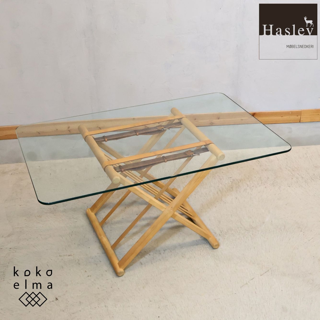 HASLEV ハスレヴ Rise＆Fall ライズアンドフォール リビングテーブル 昇降式 北欧デンマーク コーヒーテーブル ガラストップ