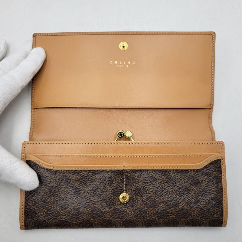 現状渡し品】CELINE セリーヌ マカダム柄 長財布 ロングウォレット