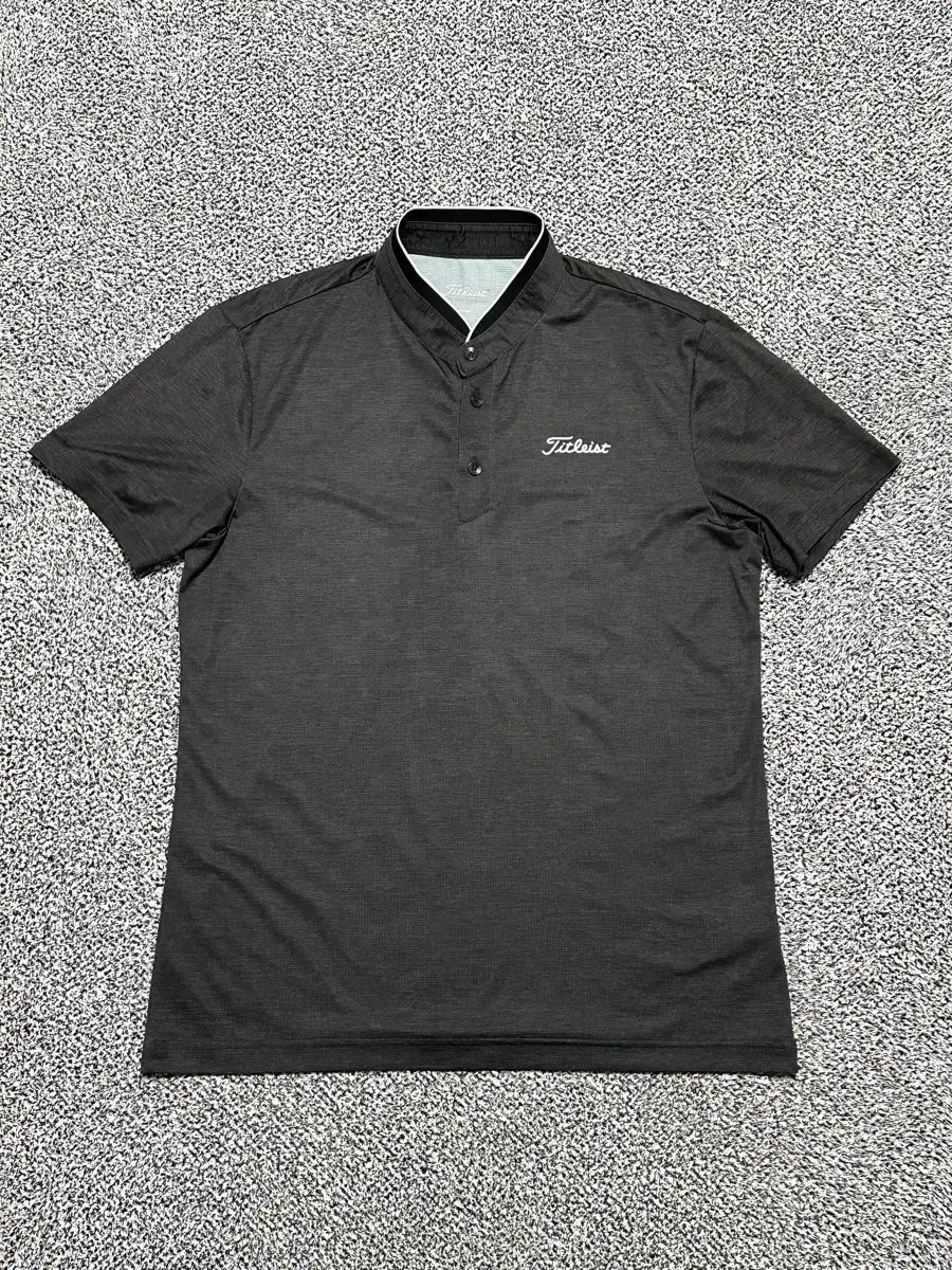 Titleist タイトリスト メンズ100 ゴルフ ブラック SWING 半袖T ヘンリーネック