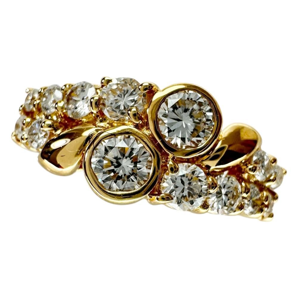 K18 ダイヤ リング〖8.5号〗美品 8.5号 ダイヤモンド 0.57ct リング・指輪 K18ゴールド 18金 3.1g