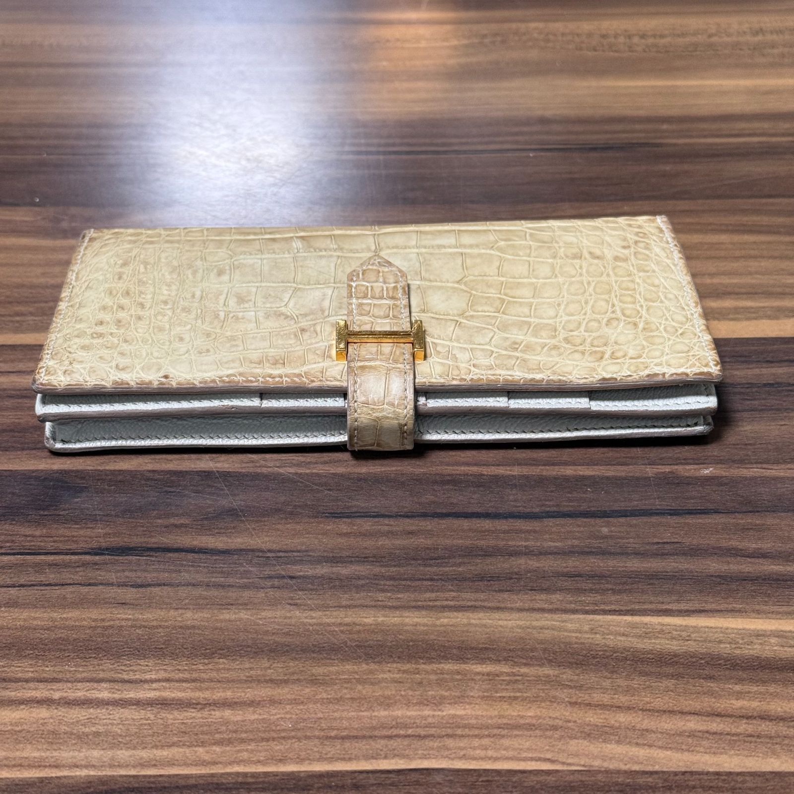 ⭐️Z刻印 美品⭐️HERMES エルメス 財布 ベアン スフレ アリゲーター