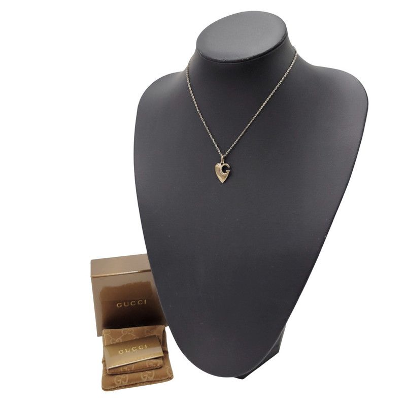 現状渡し品】GUCCI グッチ 925 G HEART NECKLACE Gハート ネックレス