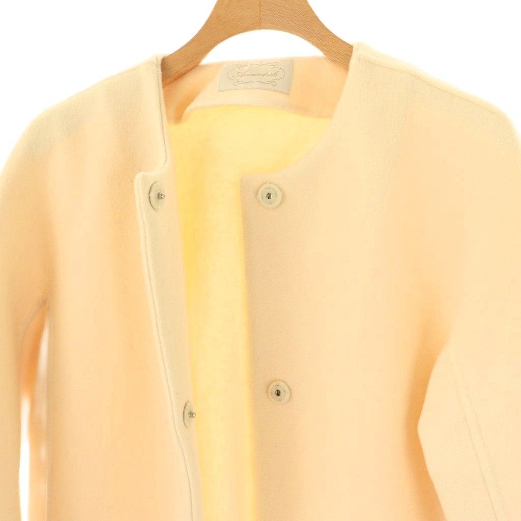 アベニールエトワール Aveniretoile ノーカラーコート ロング 36 オフ