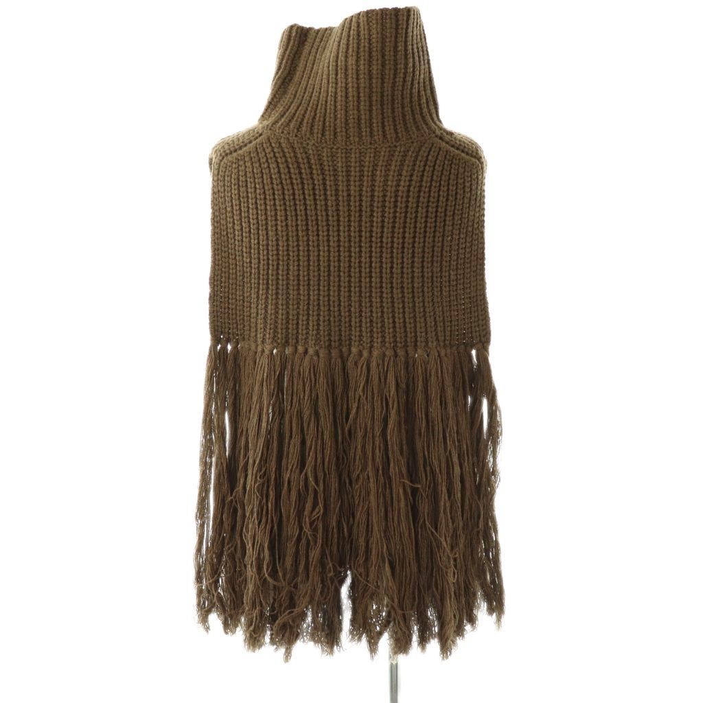 ハイク HYKE RIBBED TURTLENECK SWEATER CAPE ニット ベスト ウール