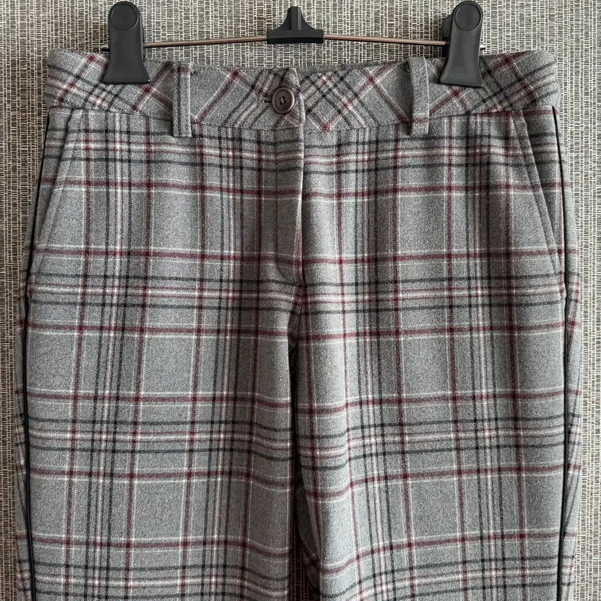 インペリアル ゴルフ グレー CHECK ストレッチ スラックス レディース ズボン 起毛 パンツ