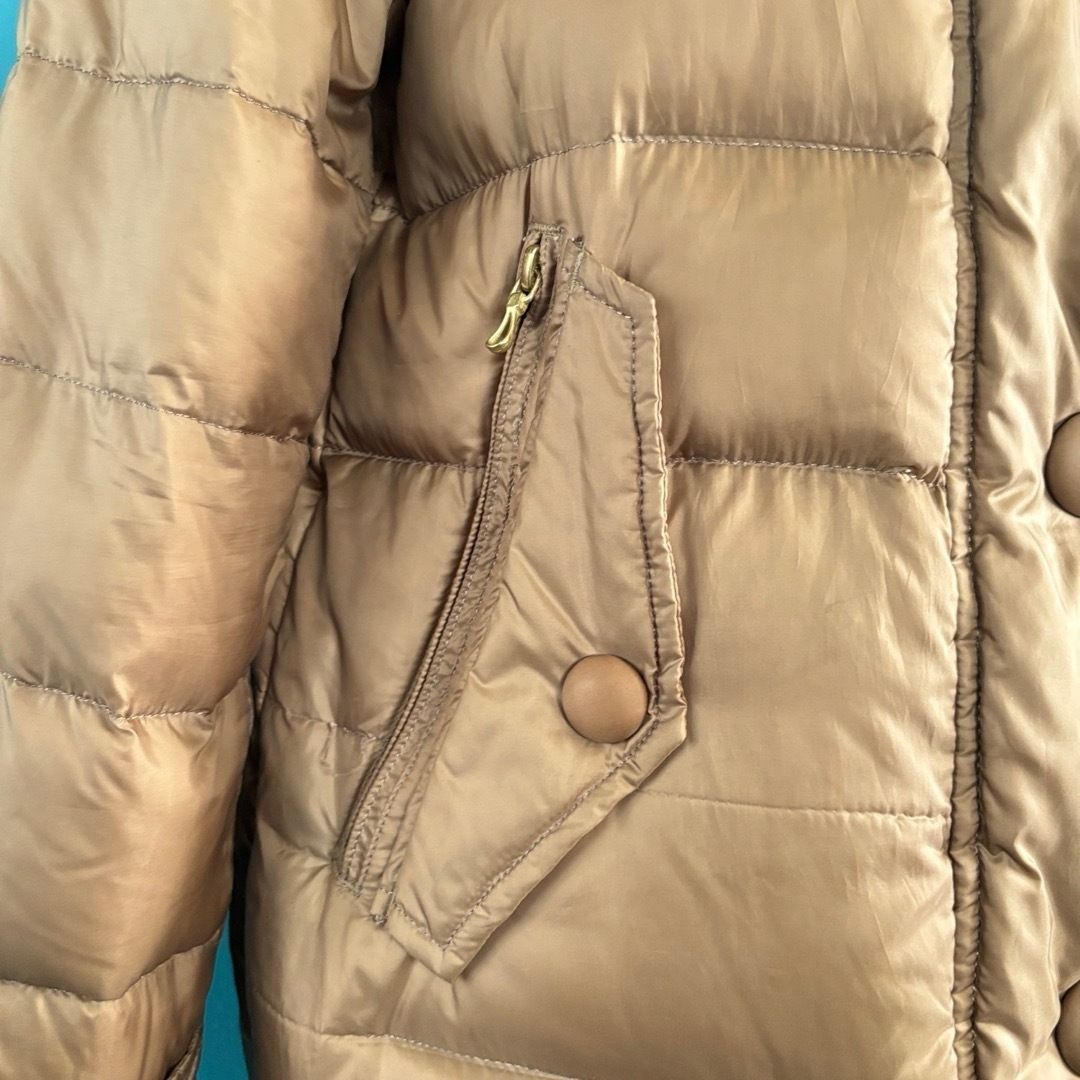 西川ダウン ナノユニバース ラクーンファー ダウンコート サイズ36