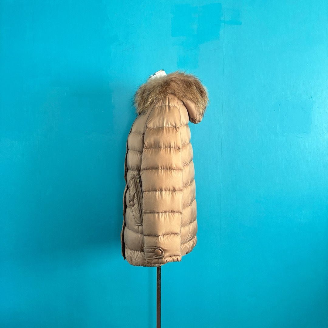 西川ダウン ナノユニバース ラクーンファー ダウンコート サイズ36