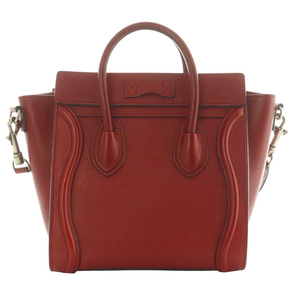 人気モデル✨セリーヌ　ラゲージ　2way レッド セリーヌ CELINE ラゲージ ナノショッパー バッグ ハンド ショルダー