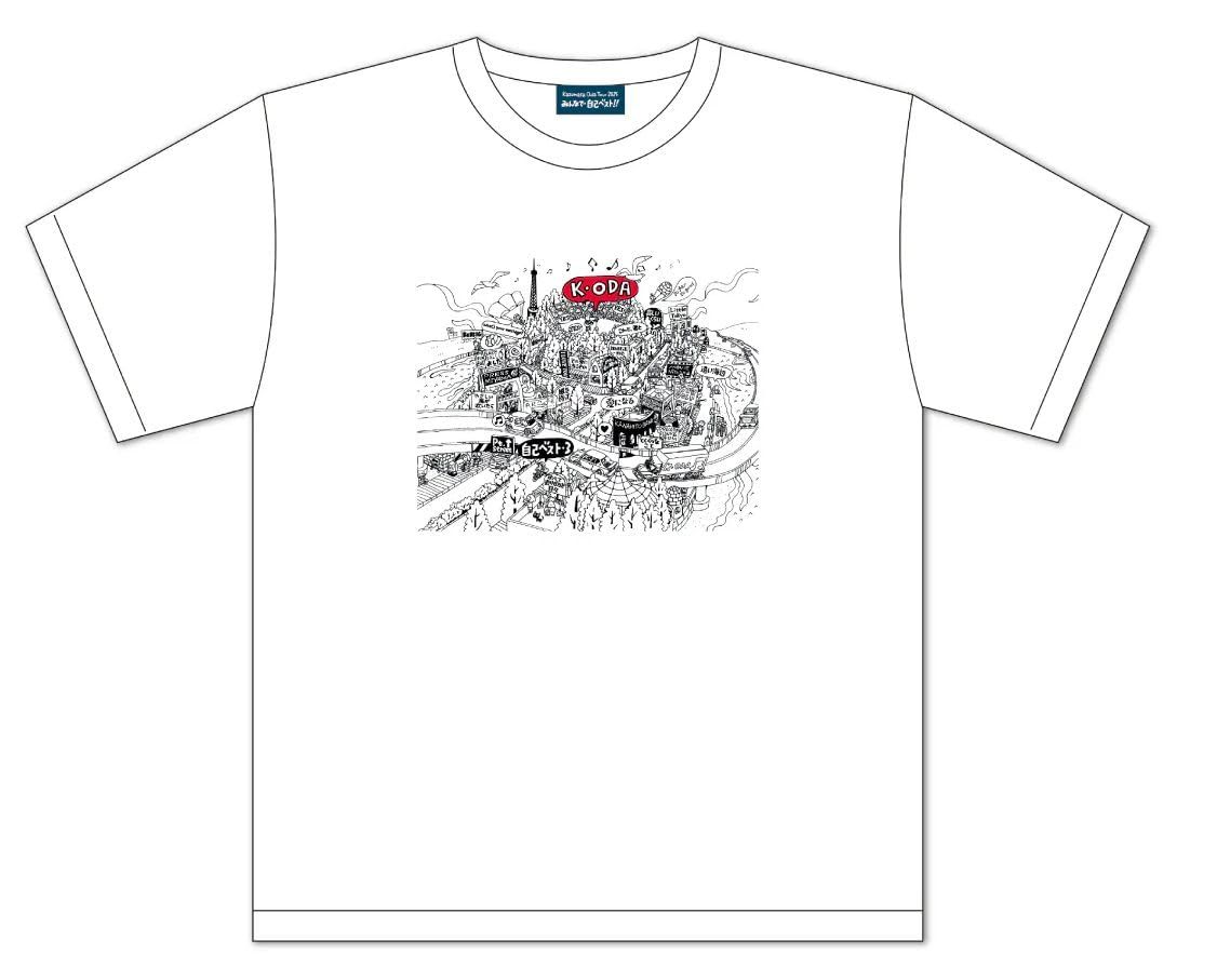 Kazumasa Oda Tour 2025 グッズ 小田和正 Kazumasa Oda Tour 2025 みんなで自己ベスト!! Tシャツ 線画