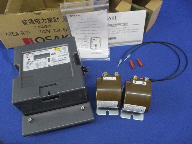 屋内耐候形 電子式電力量計200 V 5 A 変成器付 入 7 EA-RS 31形 CPR-15 W
