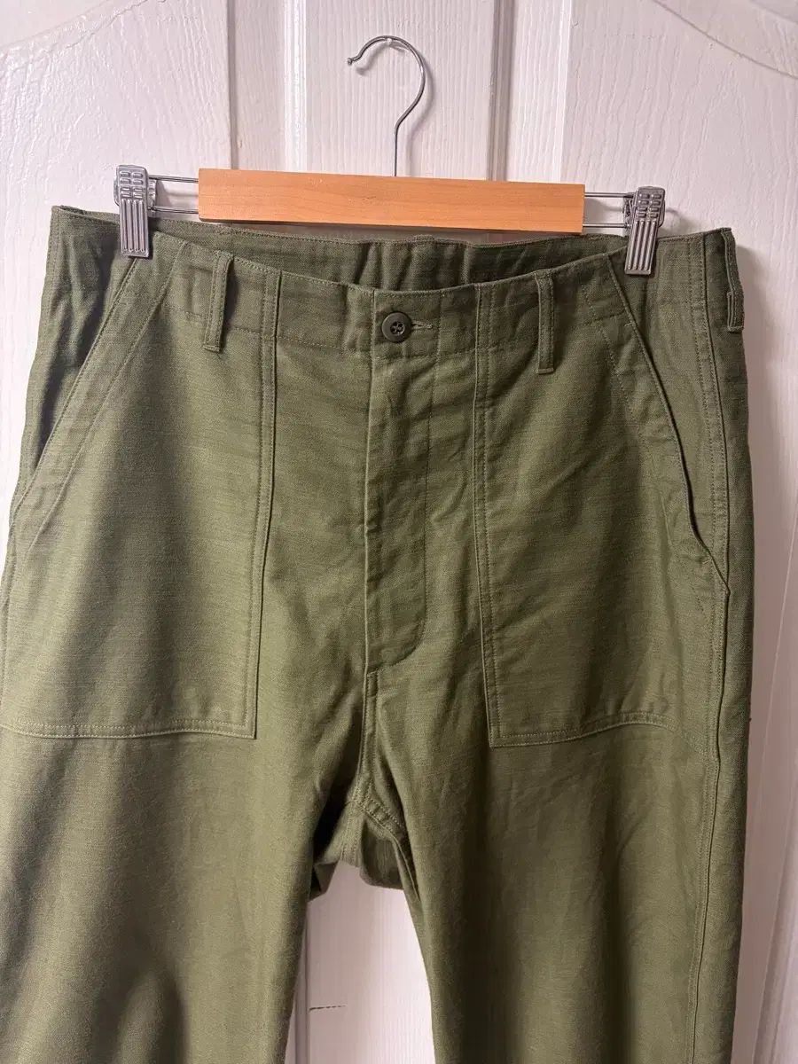 3 sew ファティーグ パンツ オリーブ