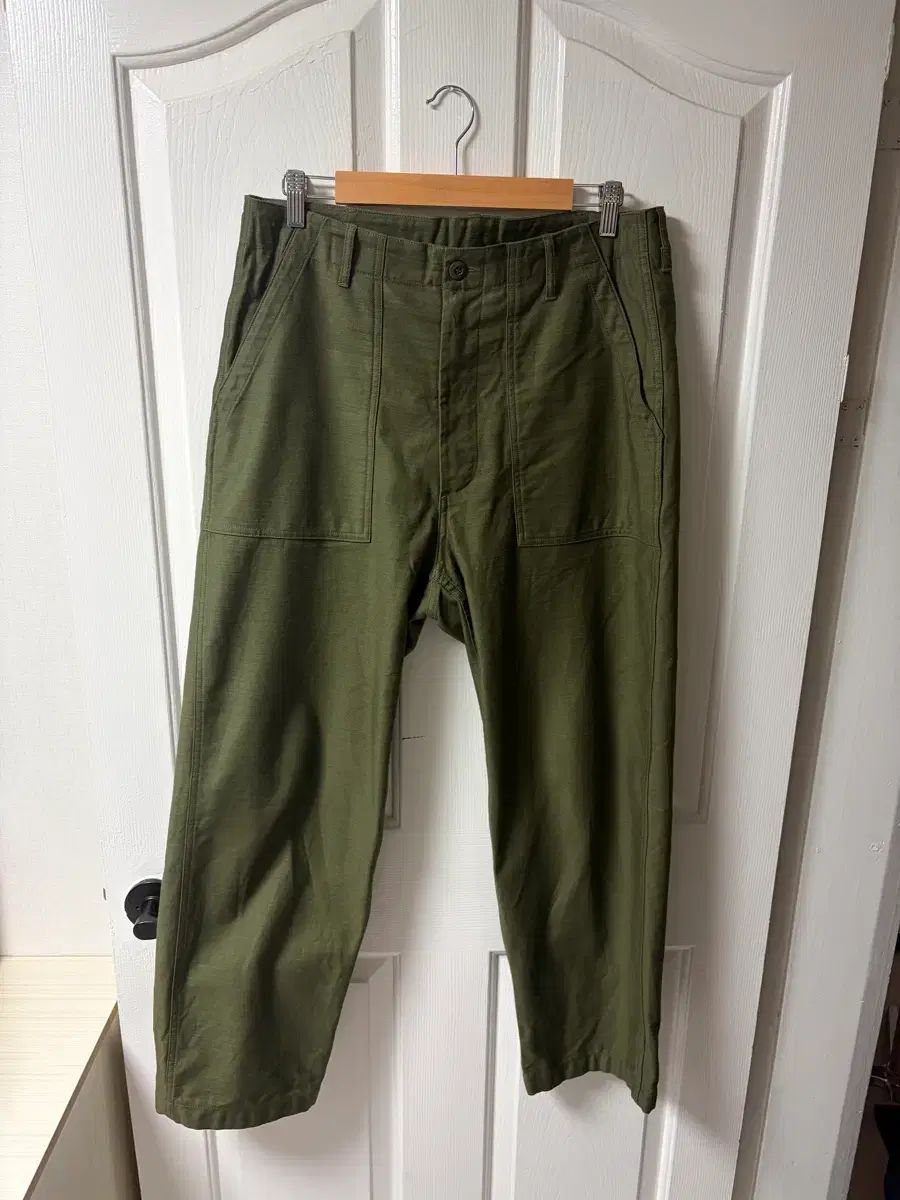 3 sew ファティーグ パンツ オリーブ