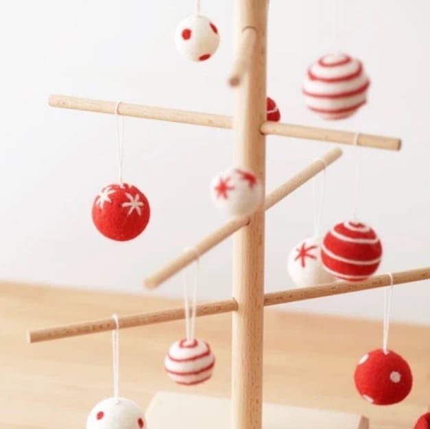 undyed 木製 ツリー フェルトオーナメント 木のツリー アンダイドプラス