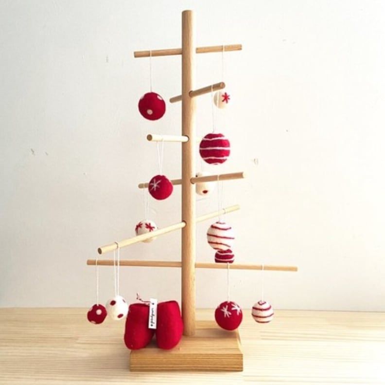 undyed 木製 ツリー フェルトオーナメント 木のツリー アンダイドプラス