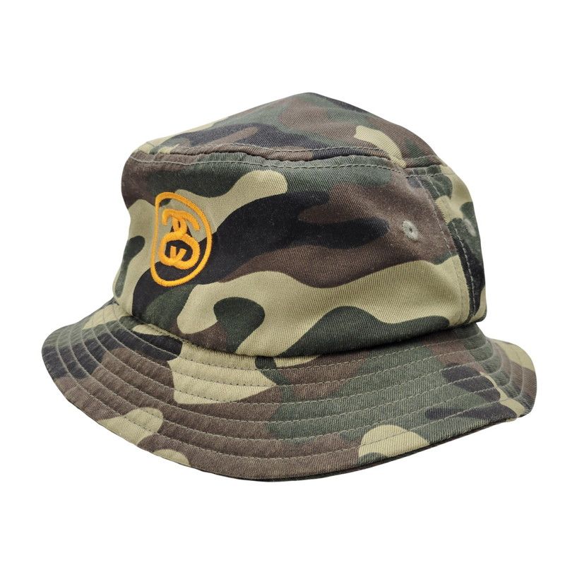 中古品】STUSSY ステューシー SS LINK BUCKET HAT CAMO SSリンク