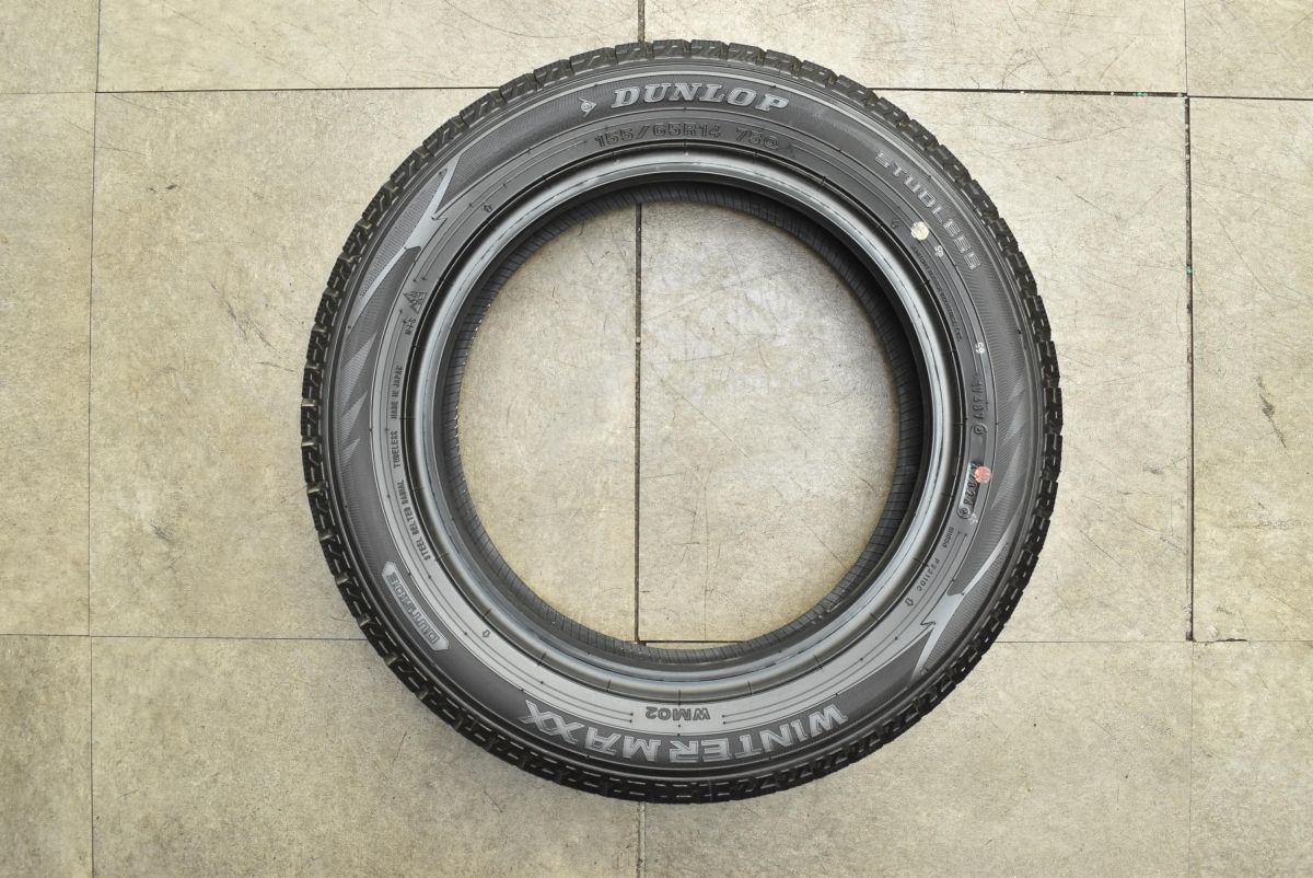 2024年製 バリ溝】ダンロップ ウィンターマックス WM02 155/65R14 4本