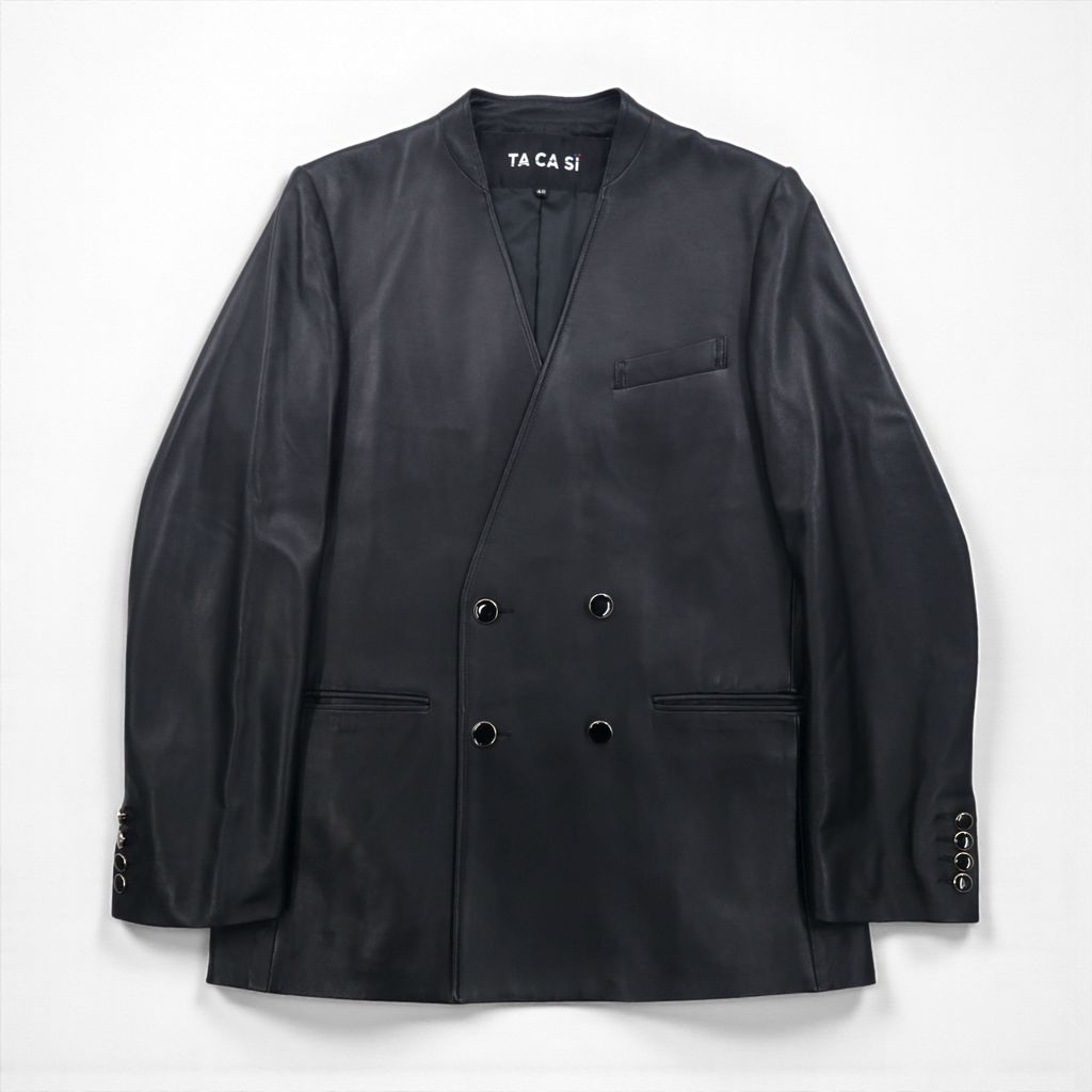 TA CA SI International Gallery BEAMS ラムレザー ダブルブレスト ジャケット M ノー 羊革 23 16 0719 262