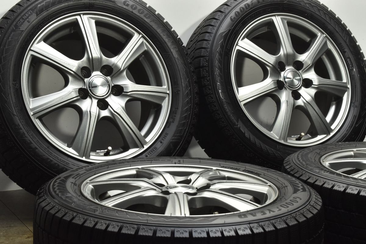 バリ溝 PRD 15 in 6 J 43 PCD 100 グッドイヤー アイスナビ8 185 60 R シエンタサイズ 8 5分山 製 スタッドレス 交換用