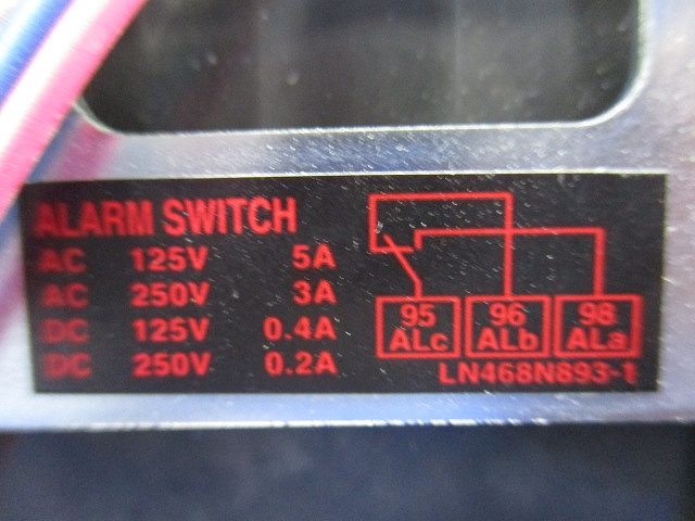 アラームスイッチ付
