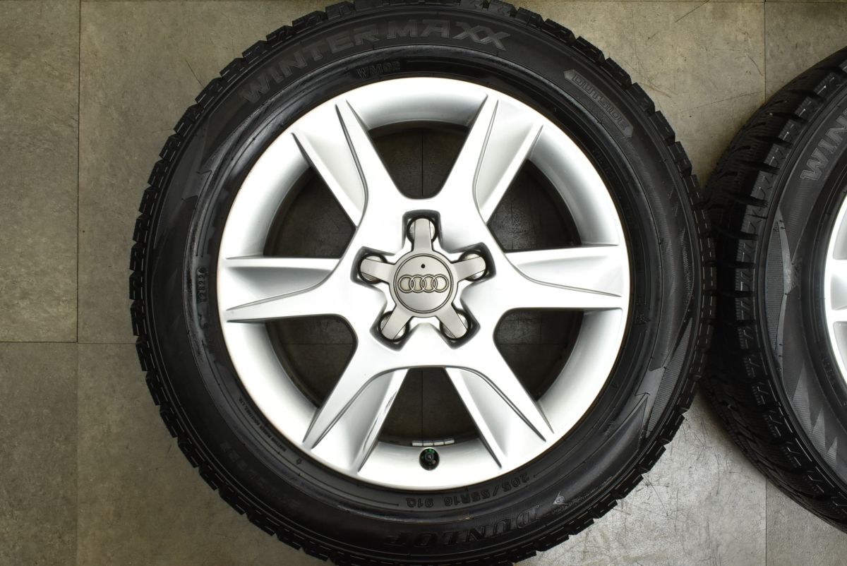 バリ溝 アウディ 8 P A 3 16 in 6 5 J 50 PCD 112 ダンロップ ウィンターマックス WM 02 205 55 R 品番 VW ゴルフ