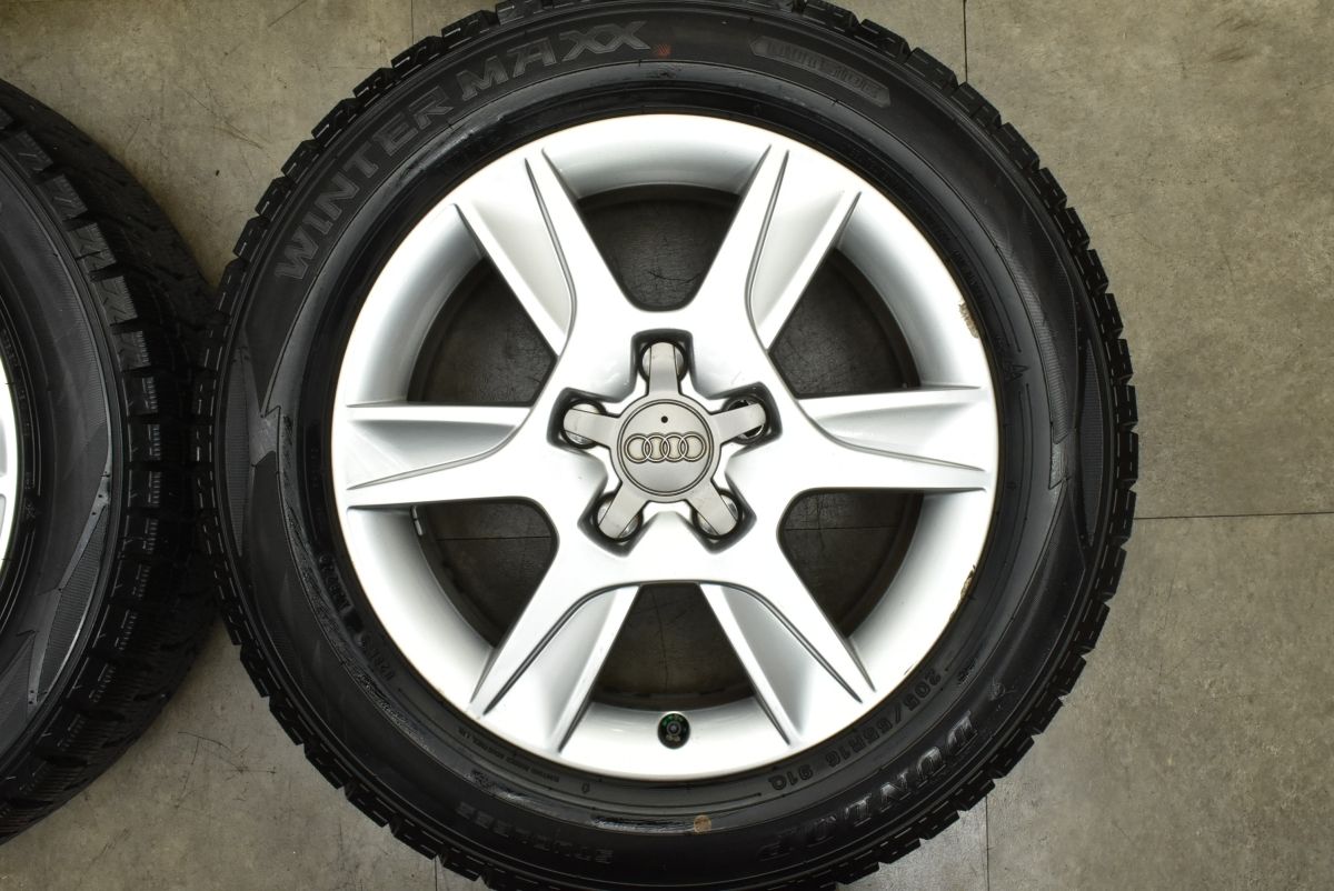  バリ溝 アウディ 8 P A 3 16 in 6 5 J 50 PCD 112 ダンロップ ウィンターマックス WM 02 205 55 R 品番 VW ゴルフ 16インチ タイヤ ホイールセット