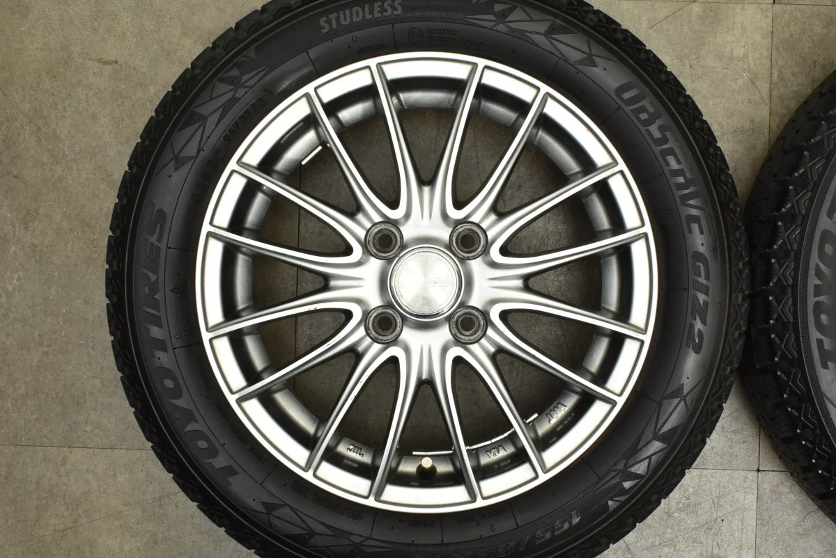 バリ溝 Weds WEZEN 14 in 4 5 J 45 PCD 100 トーヨー オブザーブ GIZ 2 155 65 R ワゴンR デイズ スペーシア アルト タント N BOX ステラ