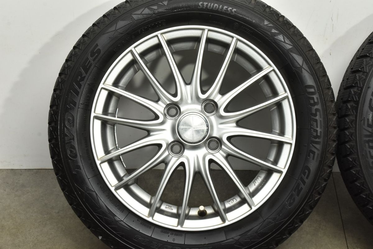  バリ溝 Weds WEZEN 14 in 4 5 J 45 PCD 100 トーヨー オブザーブ GIZ 2 155 65 R ワゴンR デイズ スペーシア アルト タント N BOX ステラ 14インチ タイヤ ホイールセット