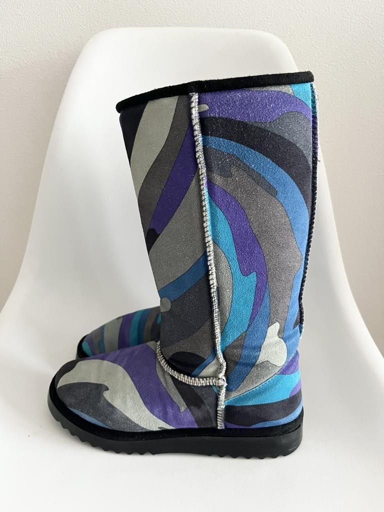 EMILIO PUCCI エミリオプッチ プッチ柄ムートンブーツ 36 秋冬
