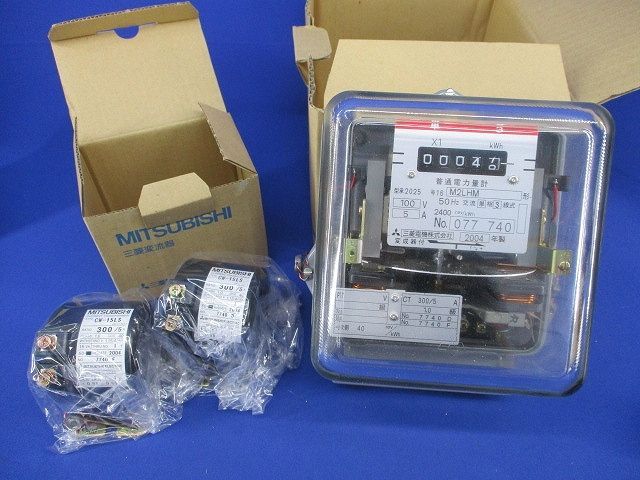 普通電力量計 変成器2台付 300 5 A 50 Hz M 2 LHM CW-15 LS