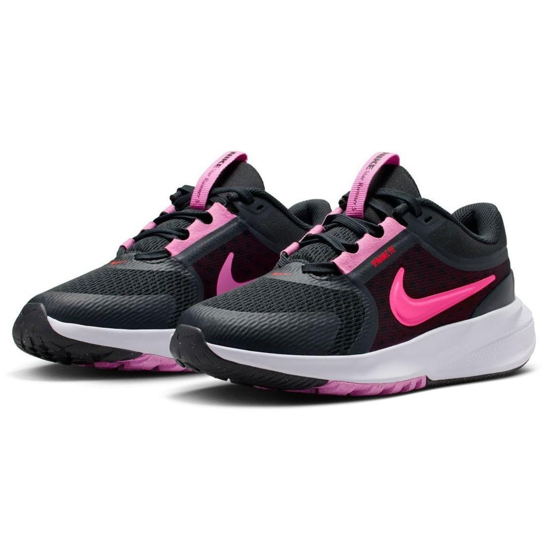 ナイキ スター ランナー 5 GS J STAR RUNNER オフノワール プレイフルピンク ブライトクリムゾン ハイパーピンク HF 7004 005 23 0 cm