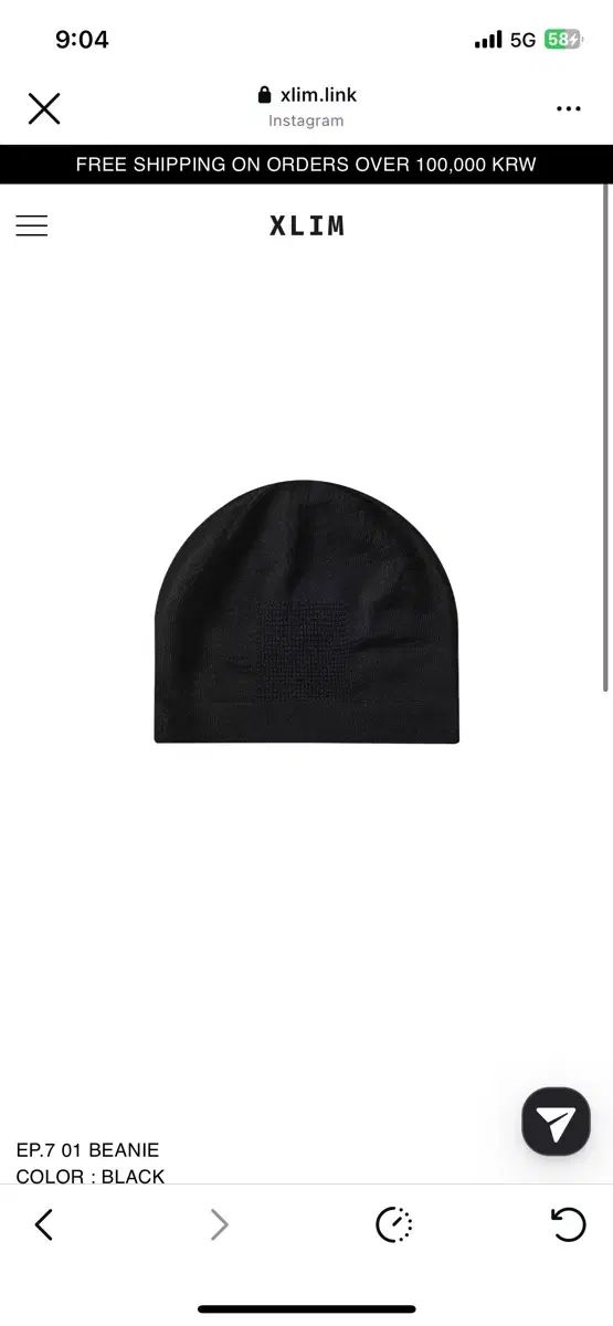 XLIM EP 7 01 ブラック ビーニー
